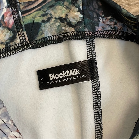 BlackMilk Take My Monet Black Art to Wear Floral Spring Flower Overalls - Picture 7 of 13
